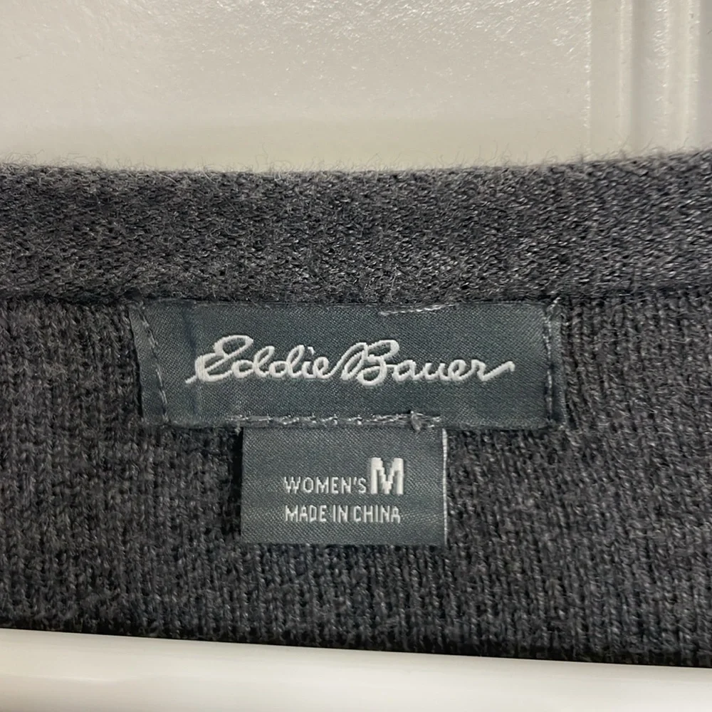 Eddie Bauer gray sweater - Picture 3 of 9